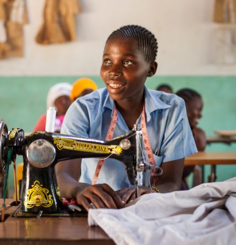 Young women supported by ActionAid's projects in Kilifi County, Kenya