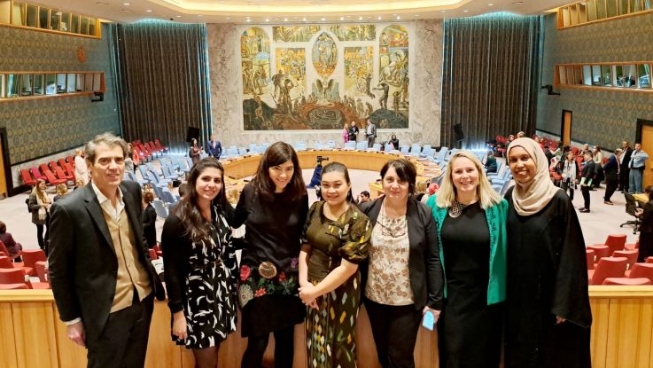 Women Peace Security delegation including ActionAid staff in New York.