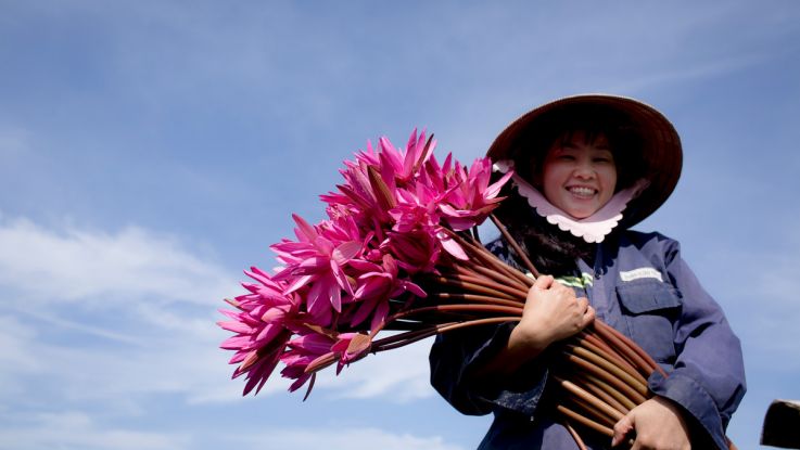 Le Thi Mong Thu, aged 35, is a member of the Kinh Lon village's women's group