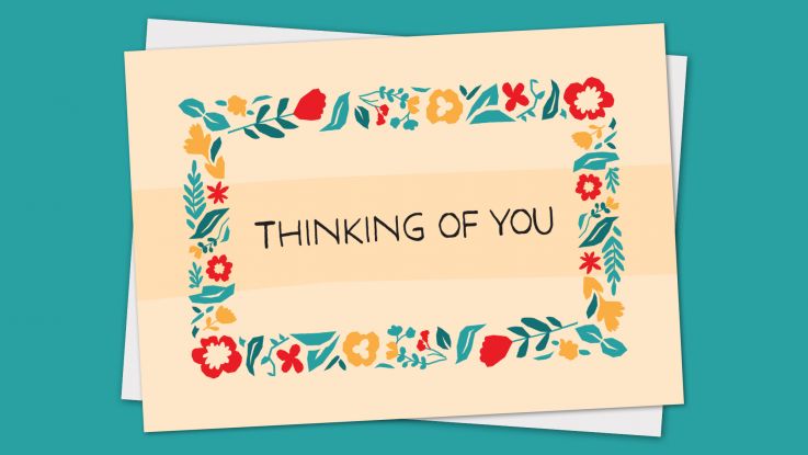 Send well wishes with our 'Thinking of you' greetings card.